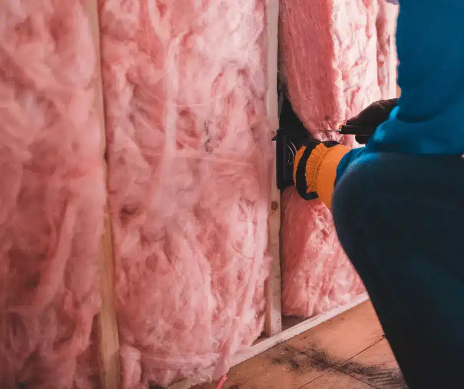 Insulation Being Cut