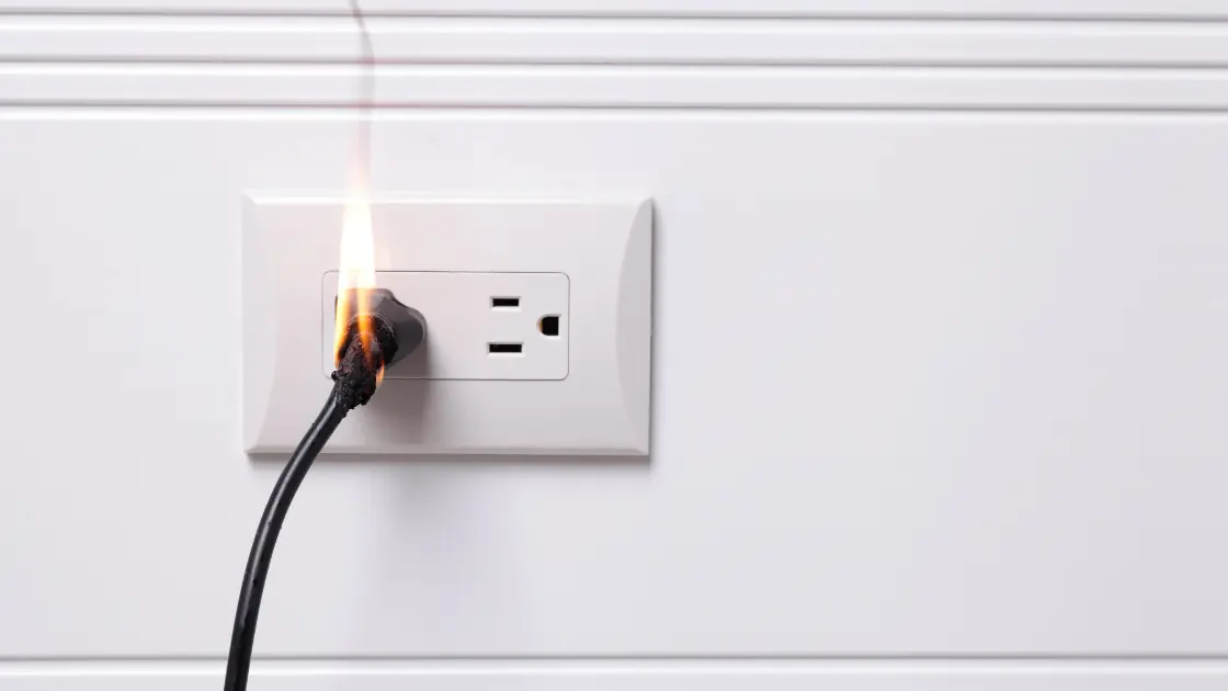 S&K - Electrical Fire started from outlet - Electrical Safety Tips