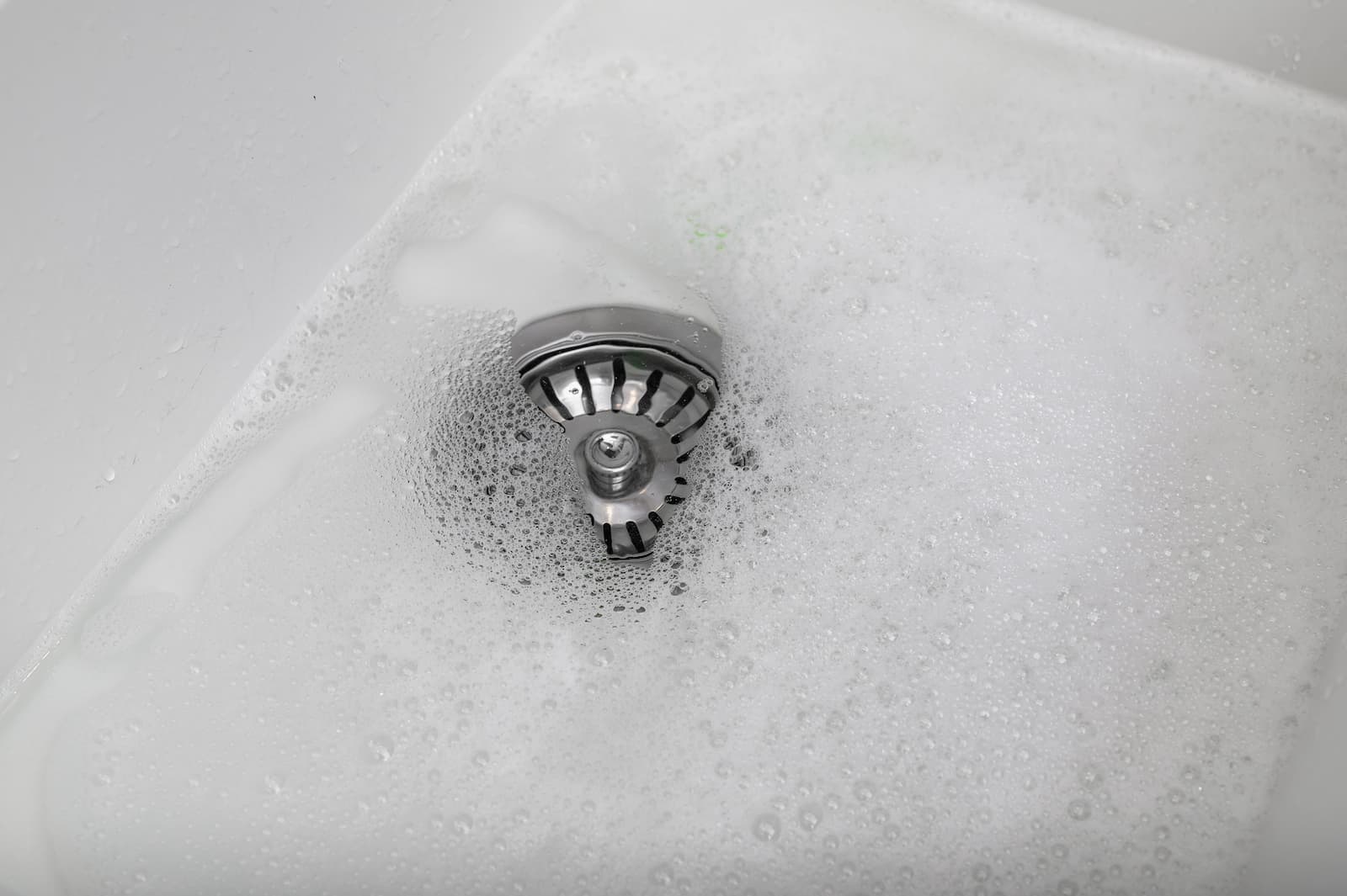 clogged sink drain in bathroom
